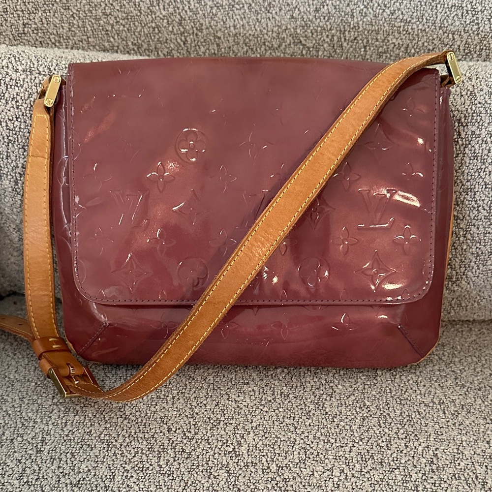 Louis Vuitton Purple vernis Thompson Embossed Bag